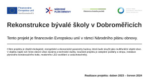 Rekonstrukce bývalé školy v Dobroměřicích