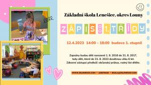 Lenešice - zápis do 1. třídy 1